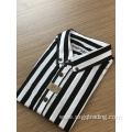 Fashion yarn dyed stripe short sleeve kids shirt